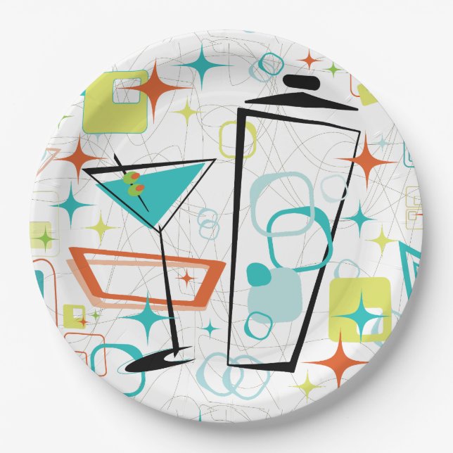 Martinis Gehen-Gehen! Pappteller (Vorderseite)