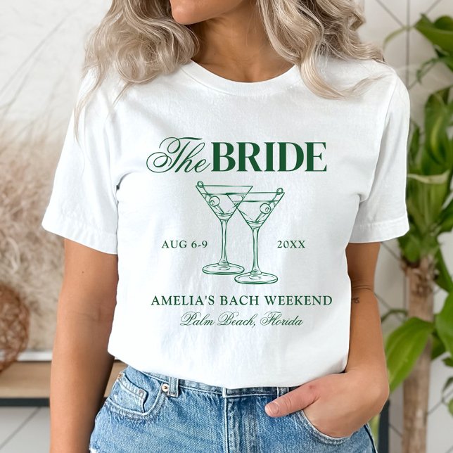 Martinis & Matrimony Bachelorette T-Shirt (Von Creator hochgeladen)