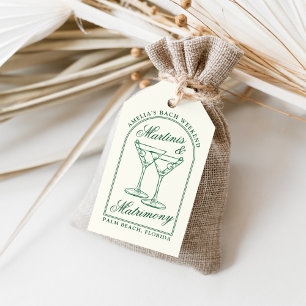 Martinis & Matrimony Bachelorette Wochenende Geschenkanhänger