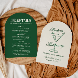 Martinis & Matrimony Junggesellinnen-Wochenende-Ei Einladung