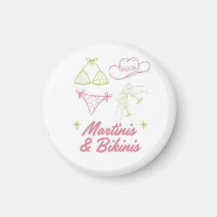Martinis und Bikinis Junggesellinnen-Strandparty Magnet