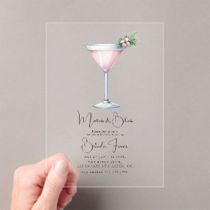 Martinis und Bikinis Tropische Junggesellinnenpart Acryleinladungen
