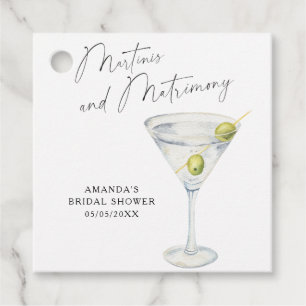 Martinis und Ehe Bridal Shower  Geschenkanhänger