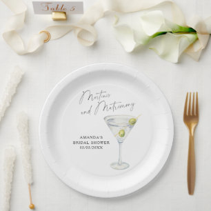 Martinis und Ehe Bridal Shower  Pappteller