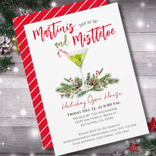 Martinis und Mistelzweig Feiertags-Open-House Einladung