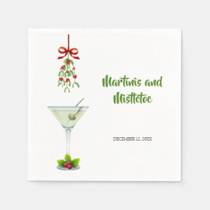 Martinis und MistletoChristmas Napkins Serviette