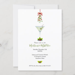 Martinis und Mistletoe Weihnachtsfeier Einladung