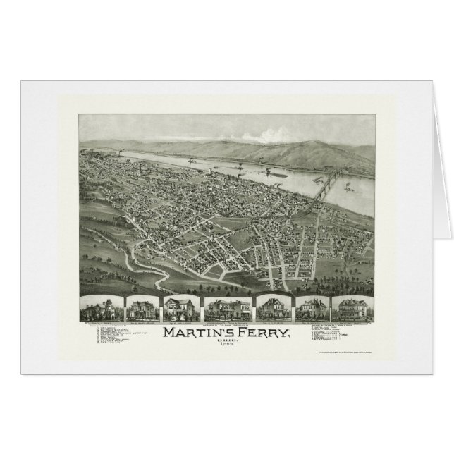 Martins Fähre, panoramische Karte OH- - 1899 (Vorderseite (Horizontal))