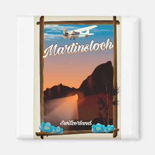 Martinsloch Schweiz Reiseplakat Magnet