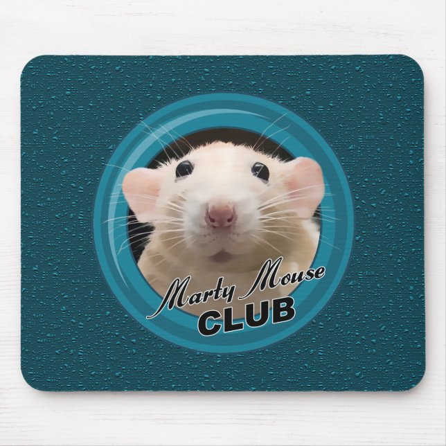 Marty Mouse Club Mousepad mit Hintergrund (Vorne)