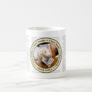 Marty Mouse "I Liebe Books" Kaffeemaschine Tasse