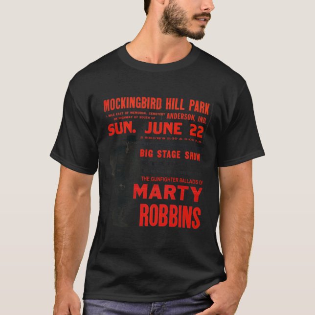 Marty Robbins Concert Poster T-Shirt (Vorderseite)