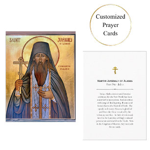 Martyr Juvenaly von Alaska Orthodoxe Gebetskarte Platzkarte