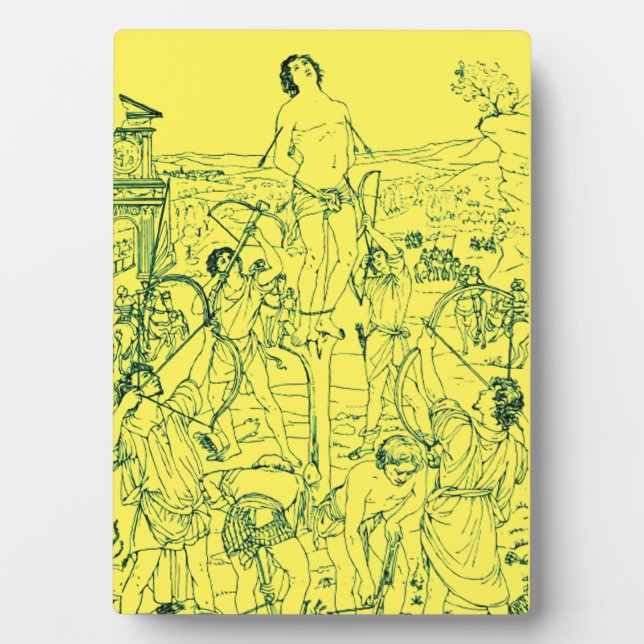 Märtyrertod St. Sebastian Fotoplatte (Vorderseite)