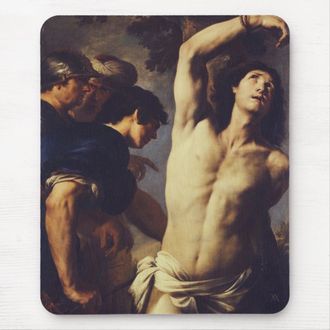 Märtyrertod St. Sebastian von Andrea Vaccaro Mousepad (Vorne)