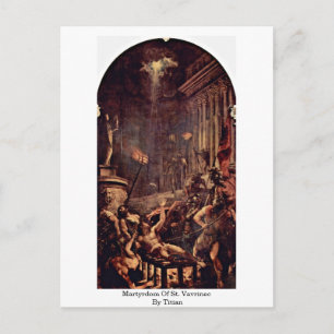Märtyrertod von St. Vavrinec von Tizian Postkarte