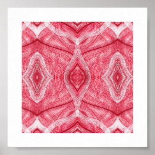 Martyrium Abstrakte Rote Weiße Aquarell-Kunst Poster