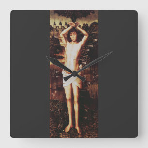 Martyrium des Heiligen Sebastian Frühchristentum Quadratische Wanduhr