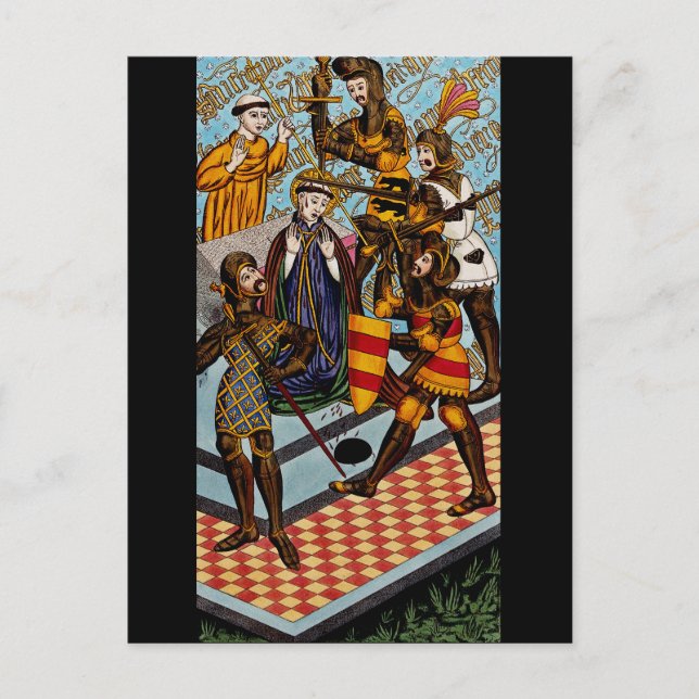 Martyrium des Heiligen Thomas von Canterbury Postkarte (Vorderseite)