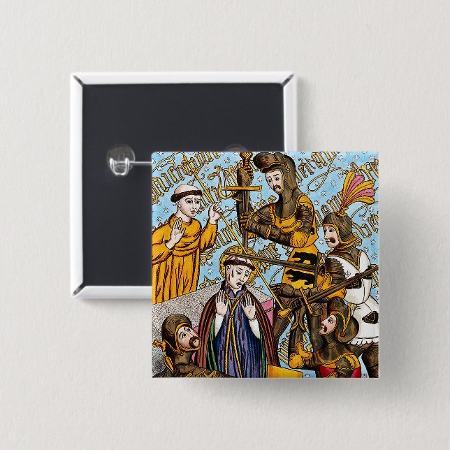Martyrium des hl. Thomas Becket (M 031) Button (Vorne & Hinten)