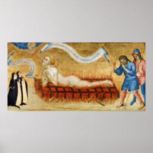 Martyrium von St. Lawrence mit zwei Nonnen (M 022) Poster