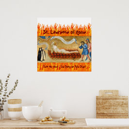 Martyrium von St. Lawrence mit zwei Nonnen (M 022) Poster