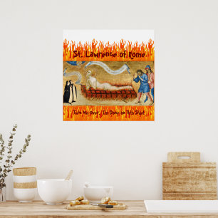 Martyrium von St. Lawrence mit zwei Nonnen (M 022) Poster