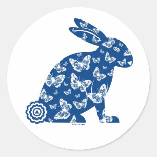 Martzkin Osterhasen-Aufkleber © M. 2012 Martz Runder Aufkleber