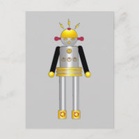 Martzkins Girl Robot Postcard © 2012 M. Martz