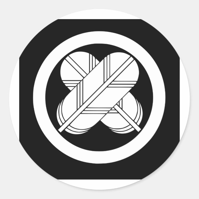 Maru chigai taka, Japan Runder Aufkleber (Vorderseite)