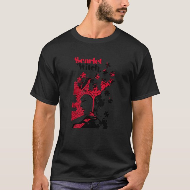 Marvel Avengers Scarlet Witch Wanda Maximoff Puzzl T-Shirt (Vorderseite)