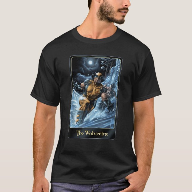 Marvel Comic Wolverine Moon light Card Art Graphic T-Shirt (Vorderseite)