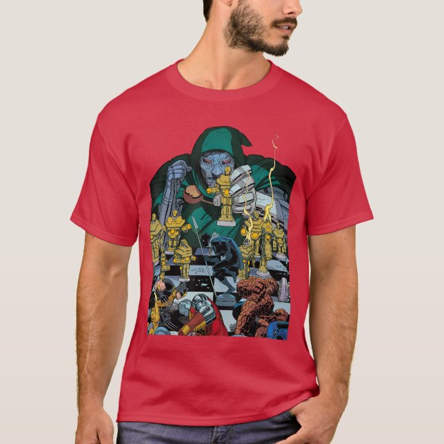Marvel Doctor Doom Doomwar 3 Comic-Cover Freunde T-Shirt (Vorderseite)