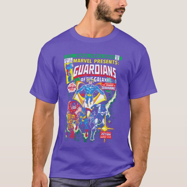 Marvel Guardians of the Galay Retro Comic Cover gi T-Shirt (Vorderseite)