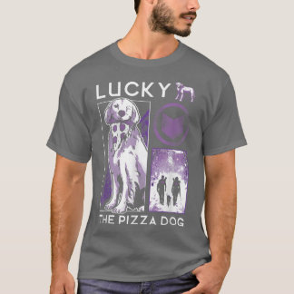 Marvel Hawkeye Lucky Der Pizza Hund Lila Collage T-Shirt