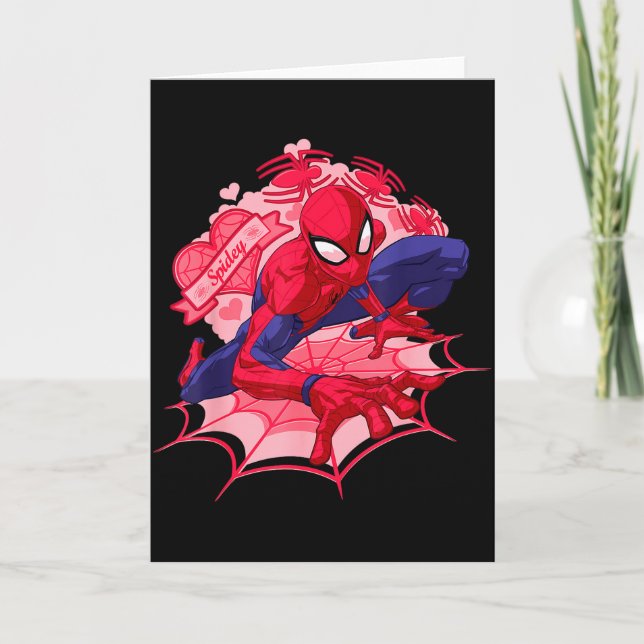 Marvel Spider-man Hearts Valentinstag  Karte (Vorderseite)
