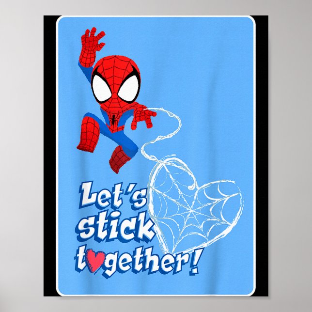 Marvel Spider-man Lets Stick Together Valentine Ca Poster (Vorne)