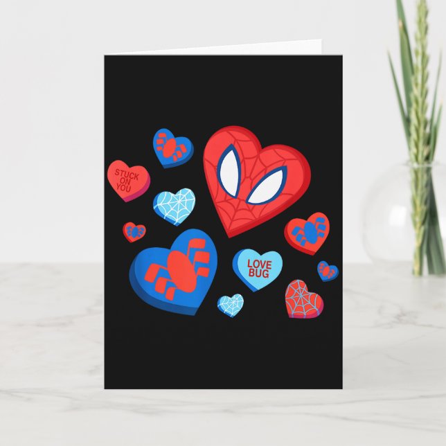 Marvel Spider-man Spidey Hearts Valentinstag  Karte (Vorderseite)