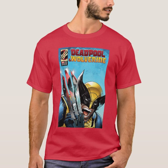 Marvel Studios Deadpool Wolverine Comic Cover Homm T-Shirt (Vorderseite)