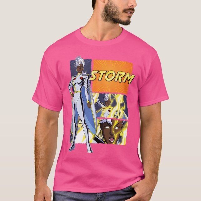 Marvel Studios X-Men 97 Storm Lightning Logo Actio T-Shirt (Vorderseite)