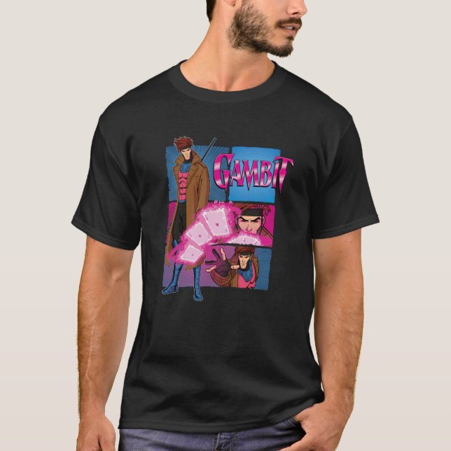 Marvel Studios X-Men u201997 Gambit Card Throw Act T-Shirt (Vorderseite)