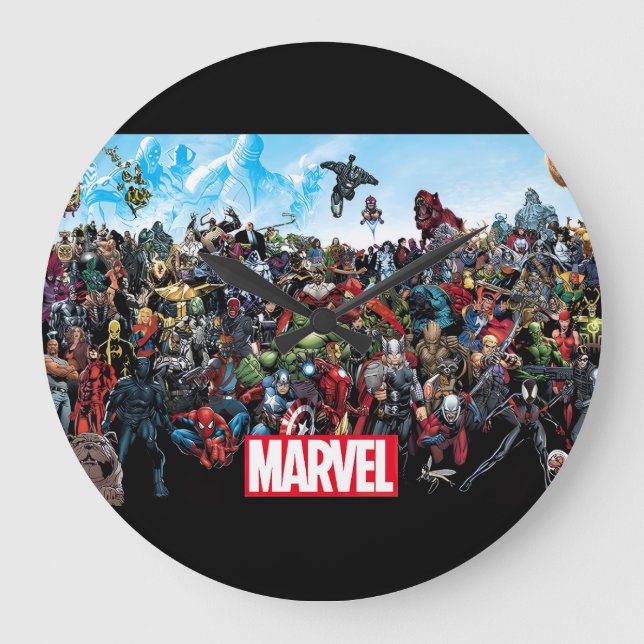 Marvel-Uhr Große Wanduhr (Vorderseite)