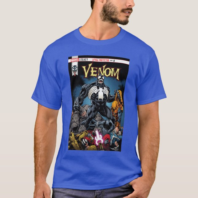 Marvel Venom Lethal Pileup Comic-Cover Freund T-Shirt (Vorderseite)