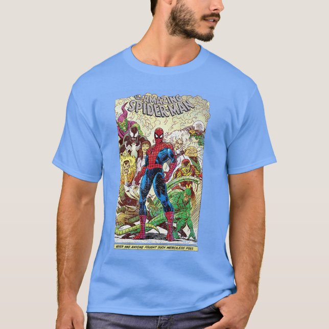 Marvelhe Amazing SpiderMan Comic PremiumriBlend fu T-Shirt (Vorderseite)