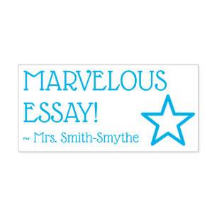 "MARVELOUS ESSAY!" Erzieherin Rubber Briefmarke Permastempel