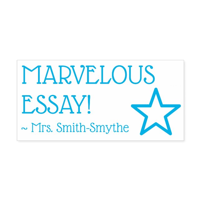 "MARVELOUS ESSAY!" Erzieherin Rubber Briefmarke Permastempel (Design)