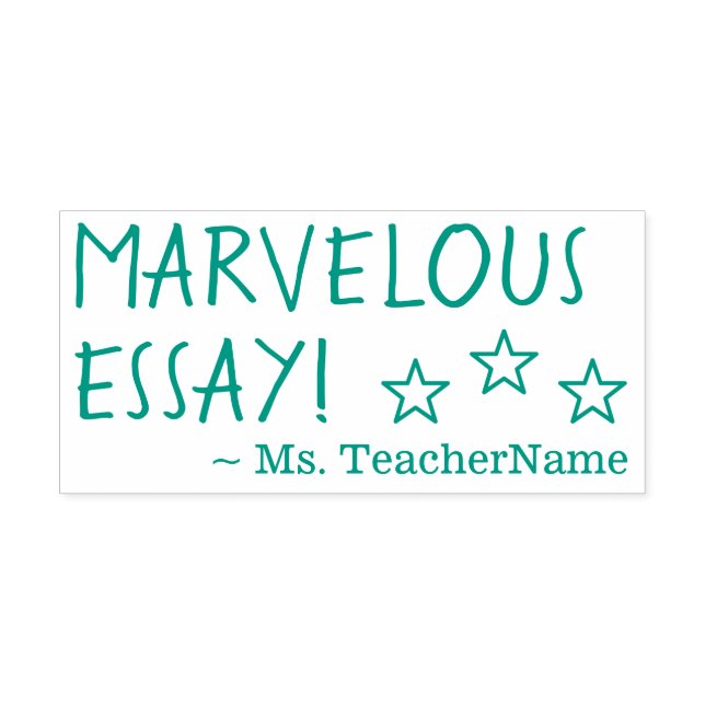 "MARVELOUS ESSAY!" Instructor Rubber Briefmarke Permastempel (Design)