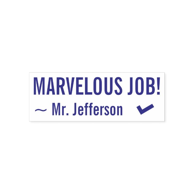 "MARVELOUS JOB!" Bestätigung Rubber-Briefmarke Permastempel (Design)