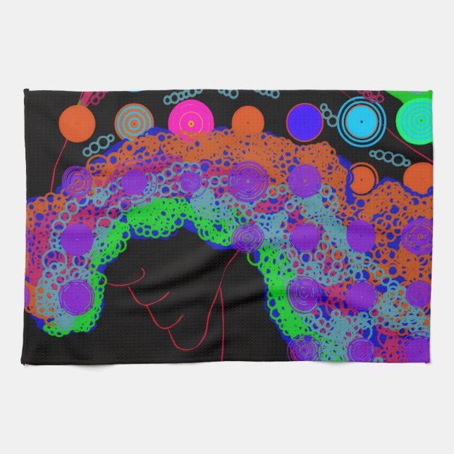 Marvelous Miss Funny Girl Kitchen Towel Geschirrtuch (Horizontal)