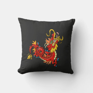 Marvelous Red Oriental Dragon Kissen